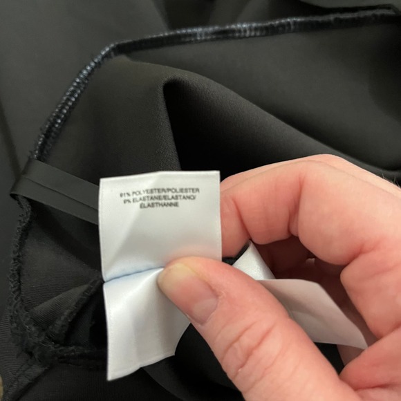 Pappagallo Dress Womens Size 16 Black Scalloped Fit And Flare Mini Short Sleeve - Picture 8 of 9